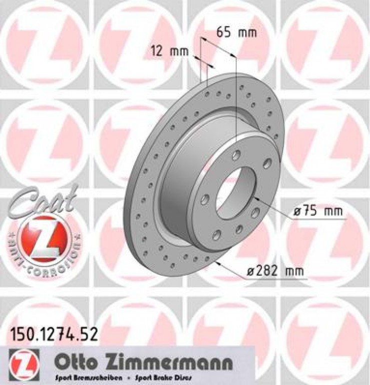 Rear Brake Disc 282x12 E30 M3